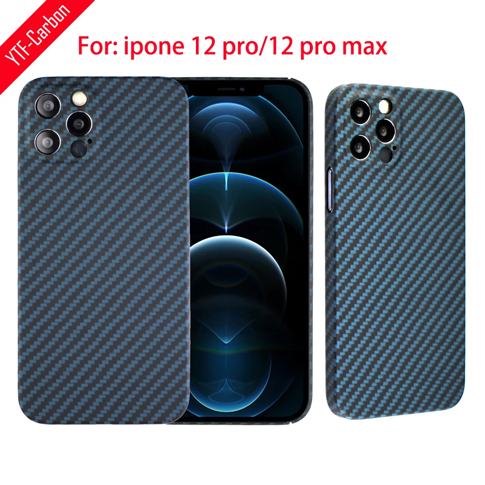 

YTF-чехол для телефона из углеродного волокна для iPhone 12 Pro Max, ультратонкий противоударный Твердый чехол с тонкими линиями для iPhone 12