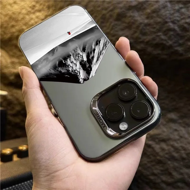 Black Mountain Shockproof Bumper Phone Case - Full Protection Cover
