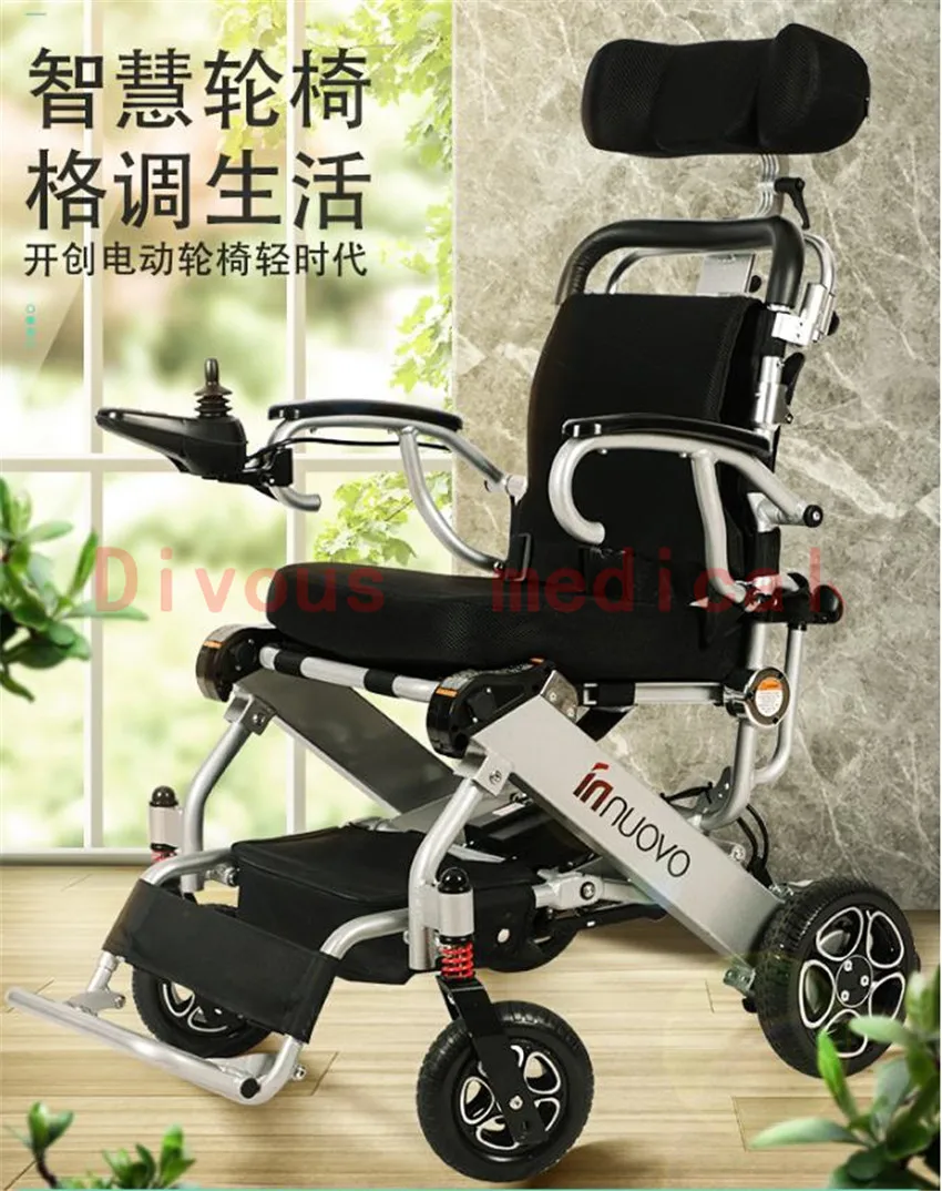 Electric Wheelchair Ultralight N/W 19.8kg Power Wheelchair Portable Lightweight Stroller for Elderly Disable Walker