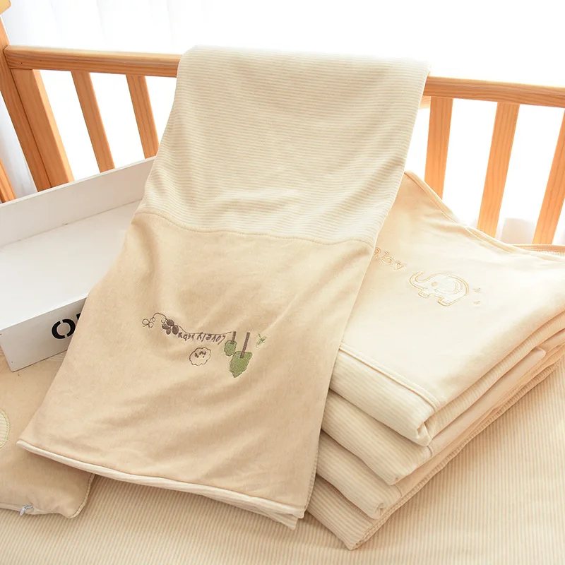 Newborn Baby Quilt Cover Cotton Soft Skin-friendly Breathable Baby Sleep Cartoon Printing Quilt Protector Kid Washable Bedding