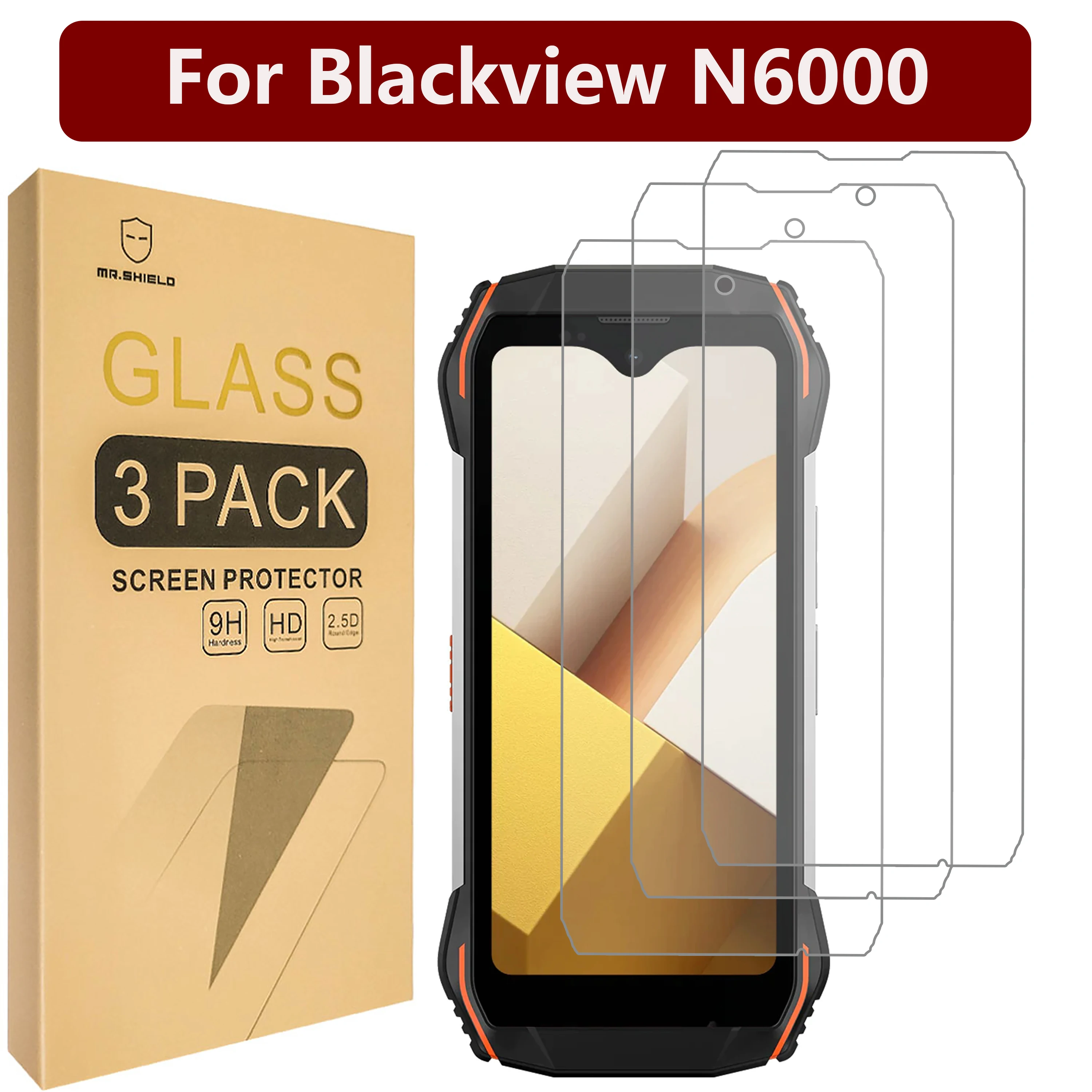 

Mr.Shield Screen Protector Compatible with Blackview N6000 [Tempered Glass] [3-PACK] [Japan Glass with 9H Hardness]