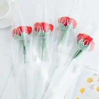 Artificial Flower Handmade crochet yarn Rose Outdoor Garden Valentine's Wedding Bridal Bouquet Home Room Diy Gift box Accessorie 6