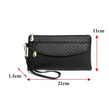 ⁦Women'S Clutch Bag Casual Mobile Phone Coin Purse Fashionable Pouch Trendy Female PULeather Wallet Purses Handbag Card Holder⁩ – תמונה ⁦6⁩