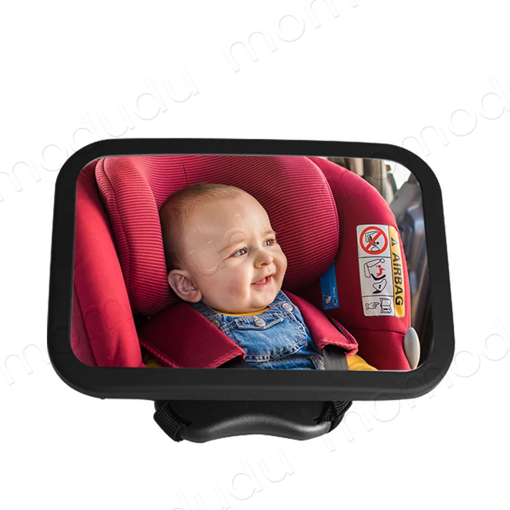 Large miroir de voiture pour bébé, monté sur appui-tête, miroir d'observation de sécurité, Installation inversée, accessoire intérieur idéal pour nourrissons sécurisés