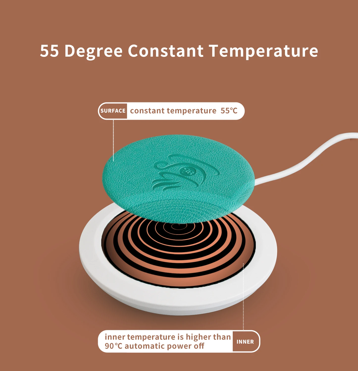Portable DC 5V USB Cup Warmer Coffee Mug Heating Coaster Milk Tea Water Heating Pad Office Thermostatic Heater For Family Gifts