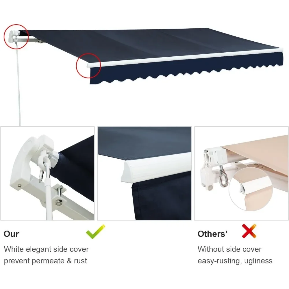 Sunshade 12'x8' Retractable Patio Awning 4