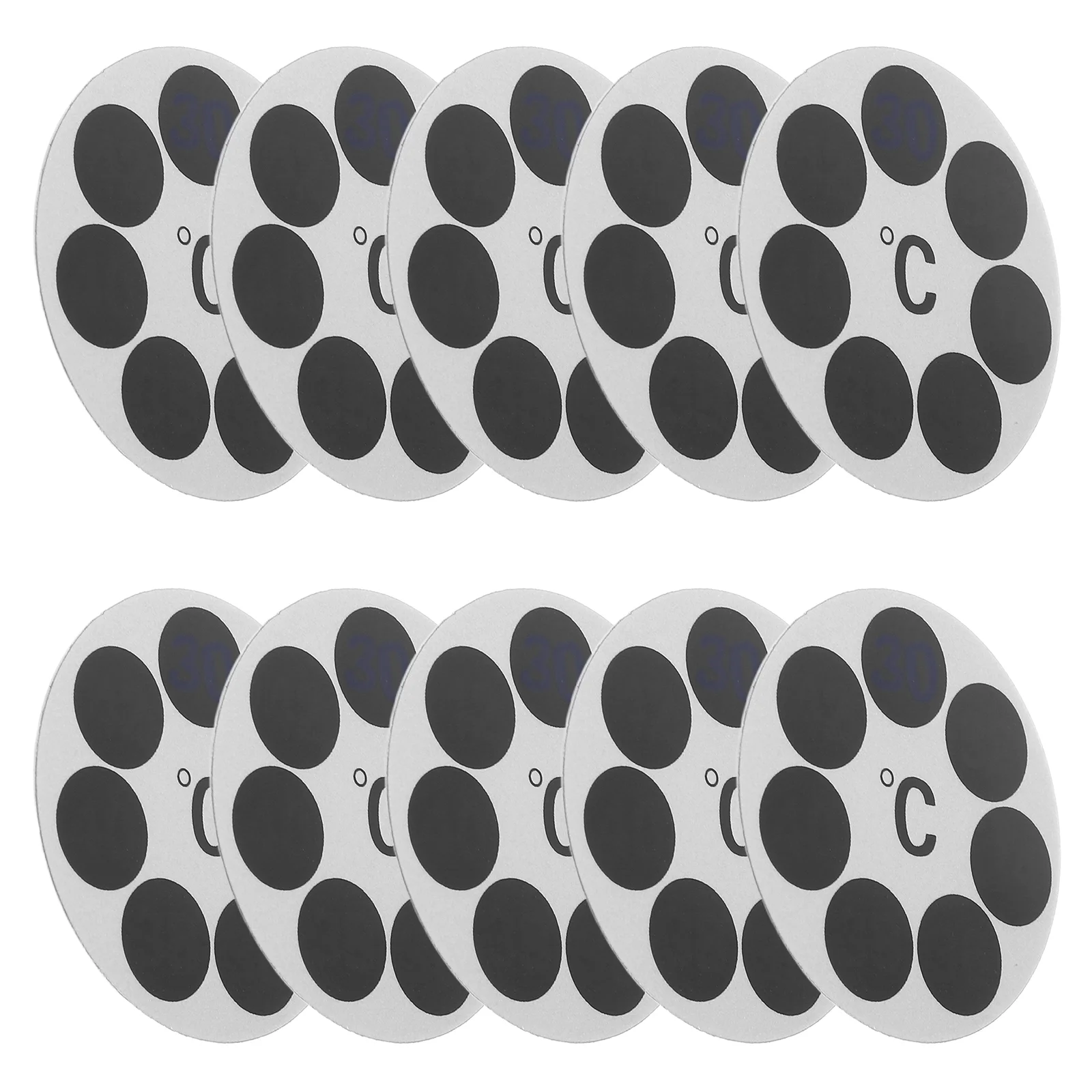 10 Pcs Temperature Testing Card Bath Thermometer Sticker Strips Pet Material Water Proof Safe Baby Kids Adhesive Thermometer