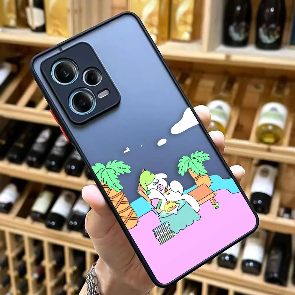 thumbnail image 1 of Funda mate para Redmi NOTE 12 11 10 11S 10S 9 9S 9T 8 7 6 5 4 PRO PLUS 4G 5G Funda Coque Capa Shell cerdo blanco conejo dibujos animados, 1 of 5