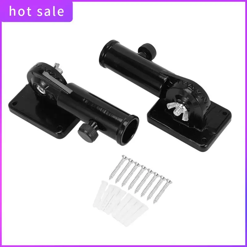 HGSW-3Set 2In 1 Multifunctional Adjustable Flagpole Bracket Heavy Duty Aluminum All Weather Flag Holder Wind Resistant(Black)