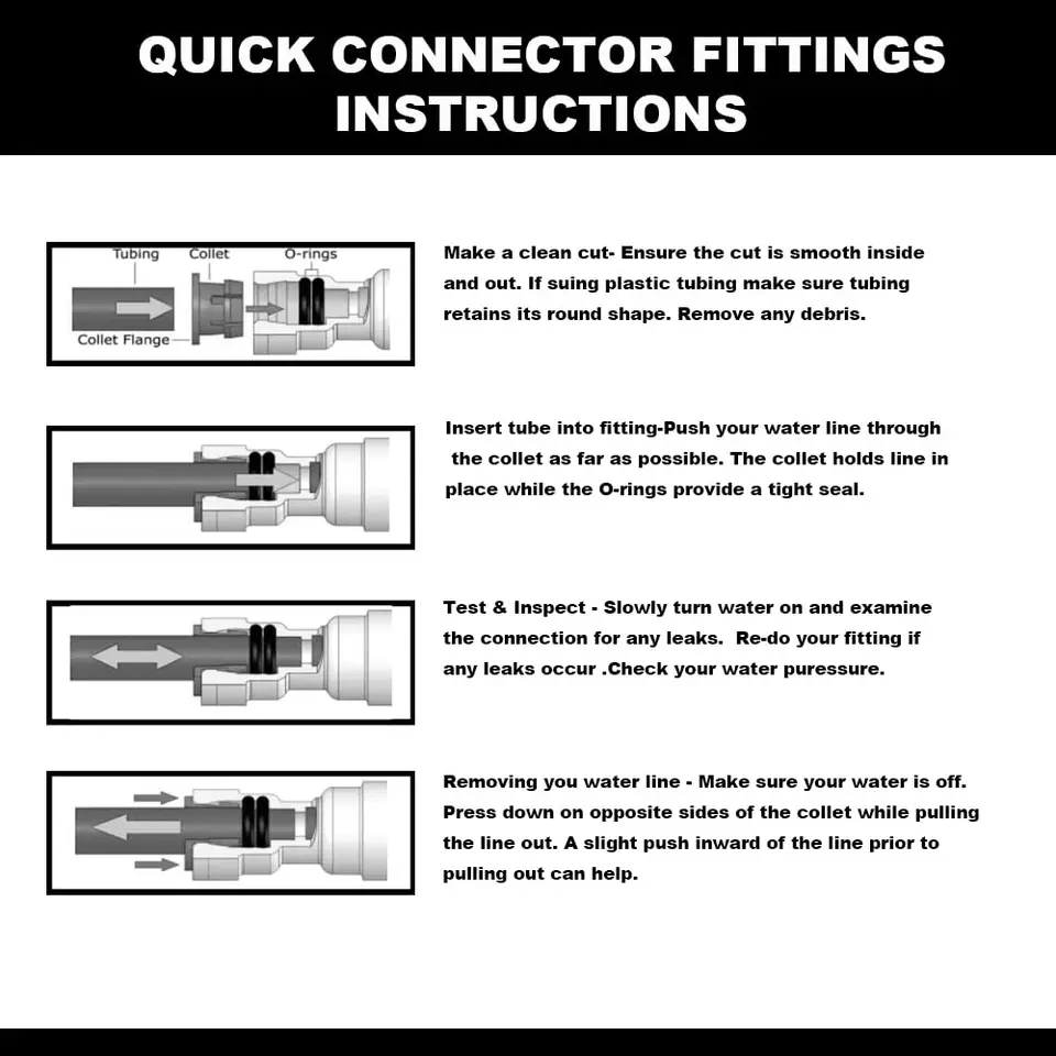 15 pz 0.64 MM Quick Connect Raccordi Per Tubi Dell'aria Distributore