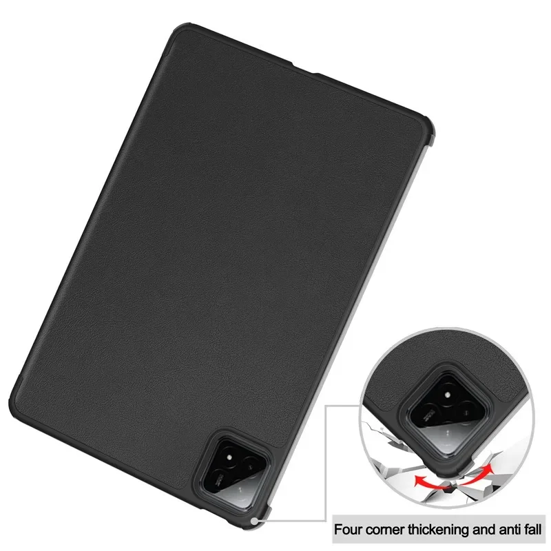Elegant Tri-Fold Magnetic PU Leather Tablet Stand Cover