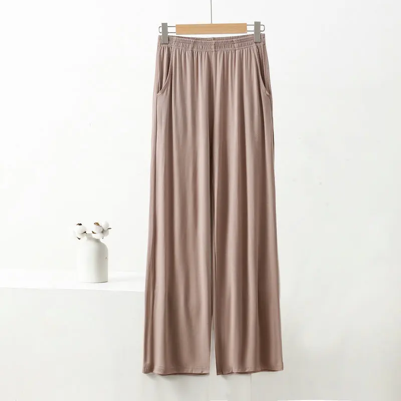 Women's Modal Home Pants Spring Summer Sleepwear Wide Leg Pajama Pants Plus Size XL-7XL pajama pants,sleep bottoms