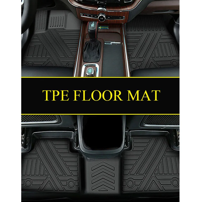 Geely Coolray-Floor Mat Car All-Weather Tpe Waterproof Fishing Foot Mats Black Full Set Trim Auto Accessories