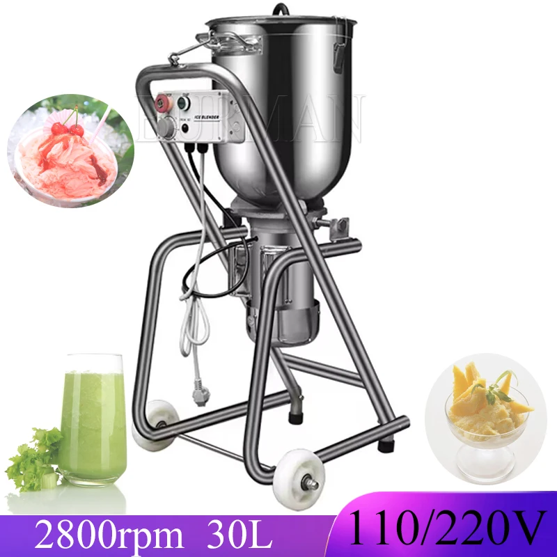 Grande Capacità 50L 2500W Tritaghiaccio Macchina Rottura Smerigliatrice Frutta Verdura