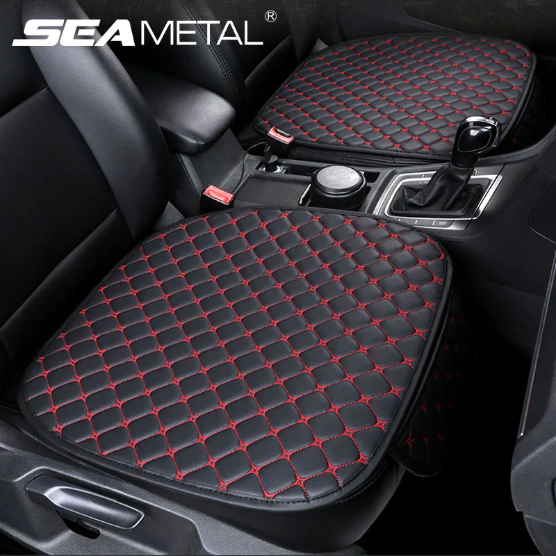 SEAMETAL PU 가죽 카시트 커버, 범용 시트 쿠션, 자동차 의자 보호 커버, 보관 포켓이 있는 자동차 보호 패드 
