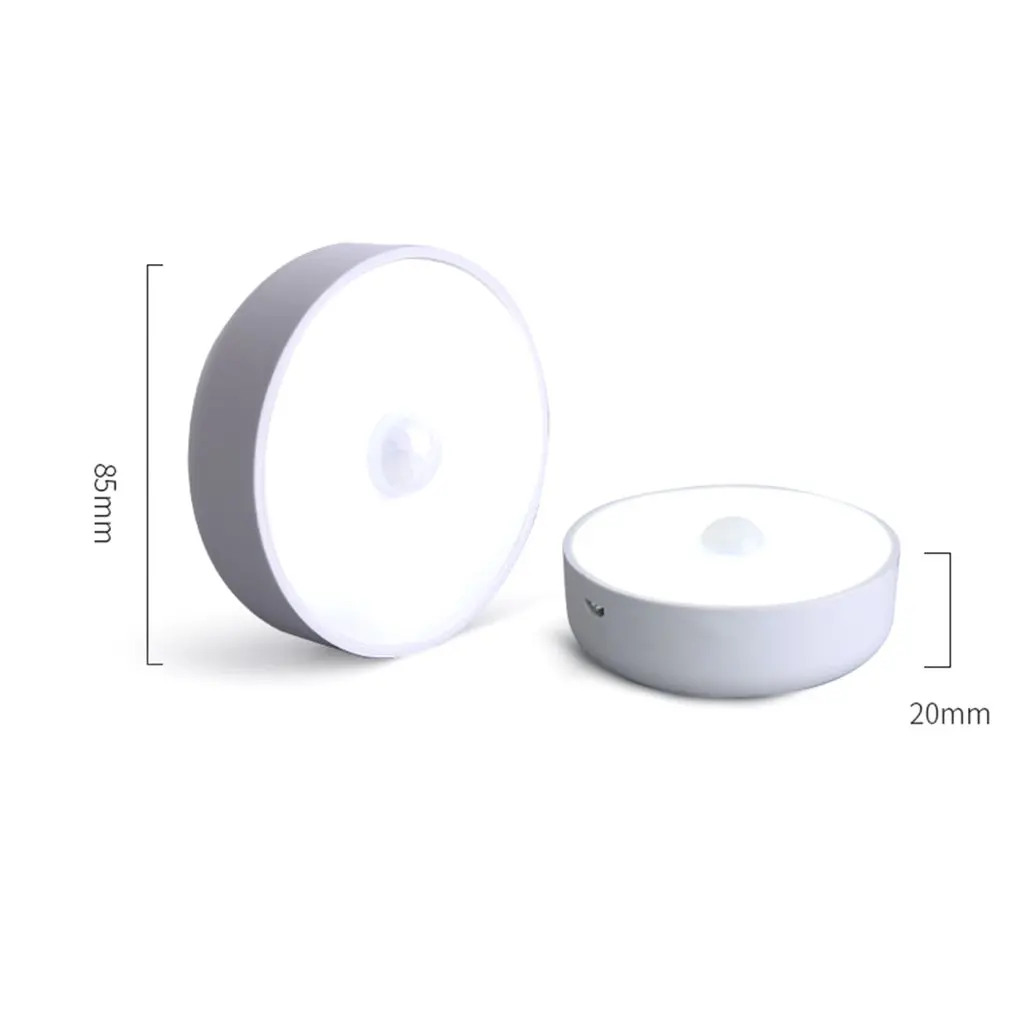 New LED Night Light Smart Night Sensor Round Plug in Wall Lamp Bathroom Home Kitchen Hallway Stairway Bedroom Light