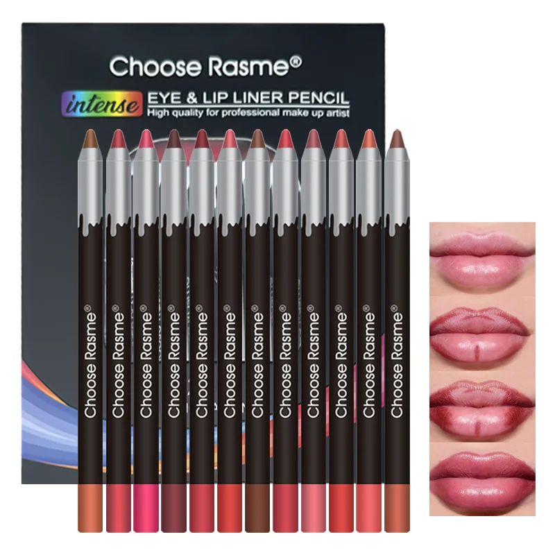 12Pcs/Set Waterproof Pencil Lipstick Set Pen Matte Lip Liner Long Lasting Makeup Pens Easy to Wear Non-stick Cup Cosmetics Kits 4