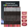 12Pcs/Set Waterproof Pencil Lipstick Set Pen Matte Lip Liner Long Lasting Makeup Pens Easy to Wear Non-stick Cup Cosmetics Kits 4