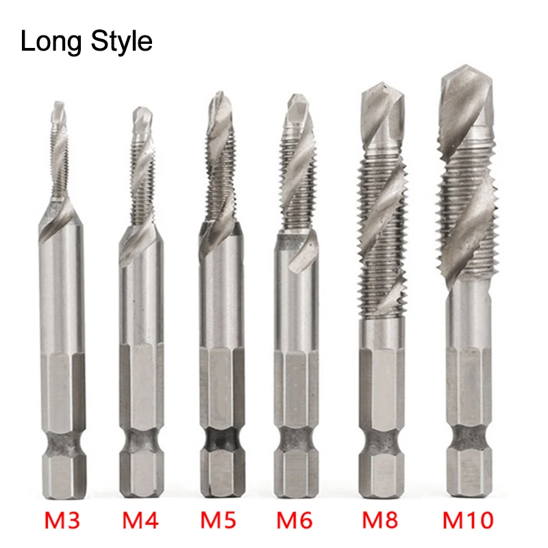6Pcs Silver Long