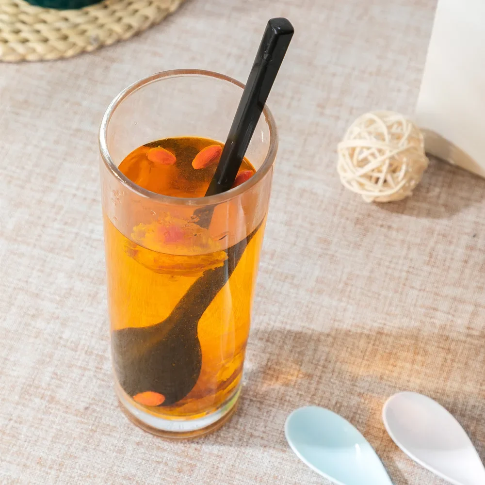 Stir Spoon Ice Cream Dessert Scoop Korean Cocktail Coffee Tea Mixing 19CM Plastic Long Handle