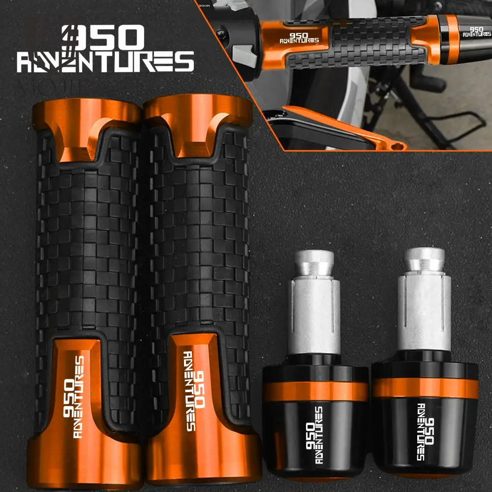 

Motorcycle Accessories CNC 7/8" 22MM Handlebar Grips Handle Bar End Cap FOR 950 ADVENTURE S 950ADVENTURES 2003-2005 2006 2007