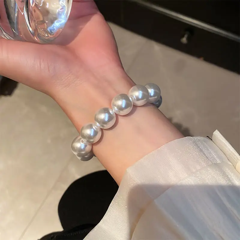 French Retro Simple Pearl Elastic Bracelet Fashion Everyday Versatile Temperament Women's Handwear 4