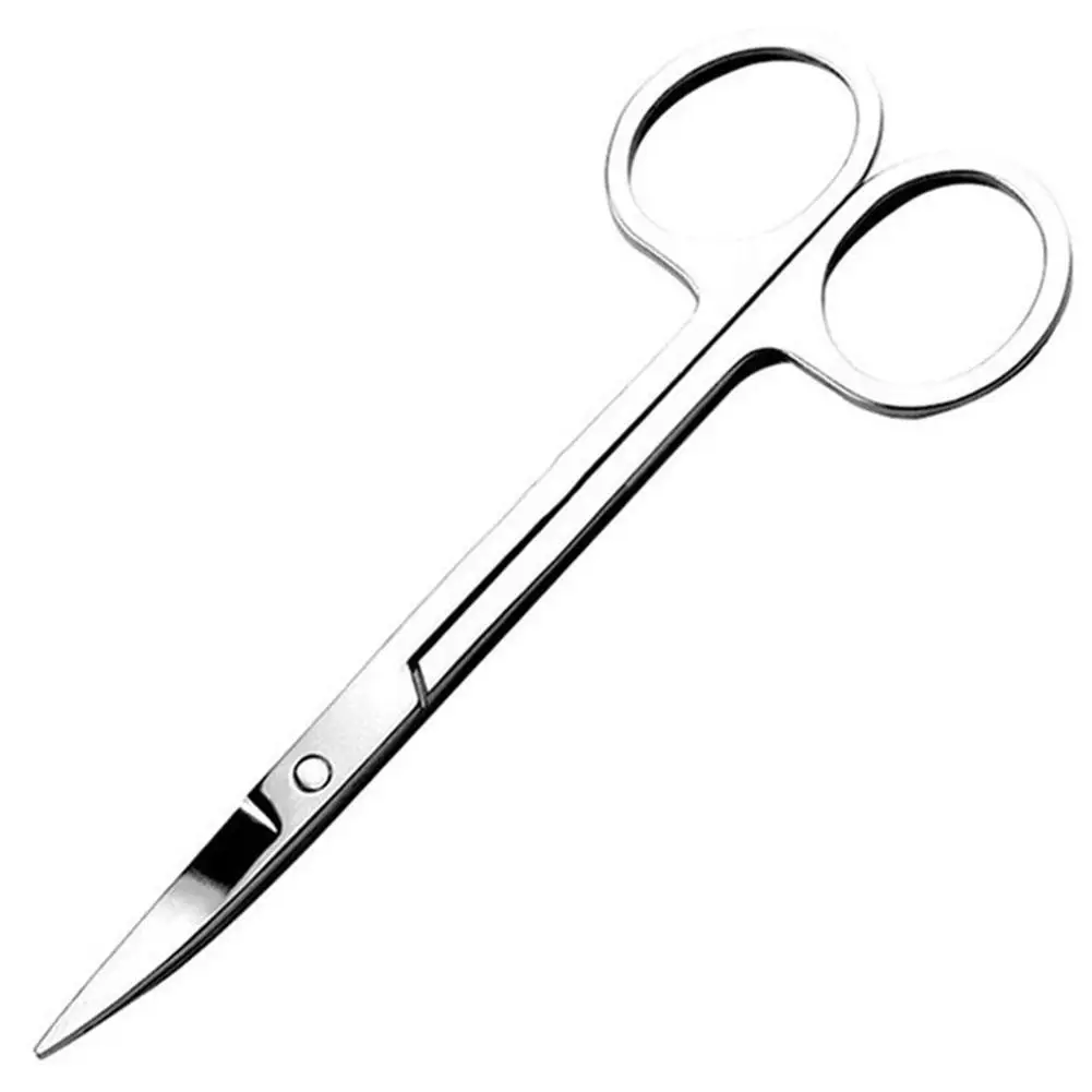 10cm Animal Veterinary Vet Medical Stainless Steel Scissors Scissors Tip Surgical Straight Curved Haircut B7N5 3