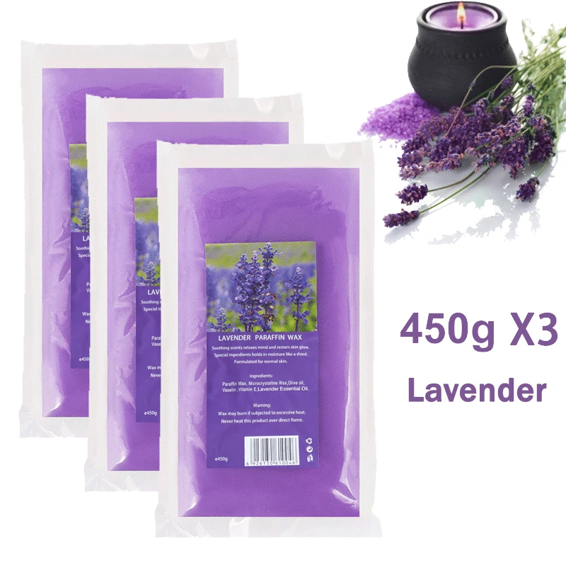 450g/200g 파라핀 왁스 손 및 발 피트 마스크 껍질 벗기기 3Pcs/1Pcs 스파 모이스춰 라이징 200g/450g 비키니 바디 용 핸드 소프트 왁스 이미지 2