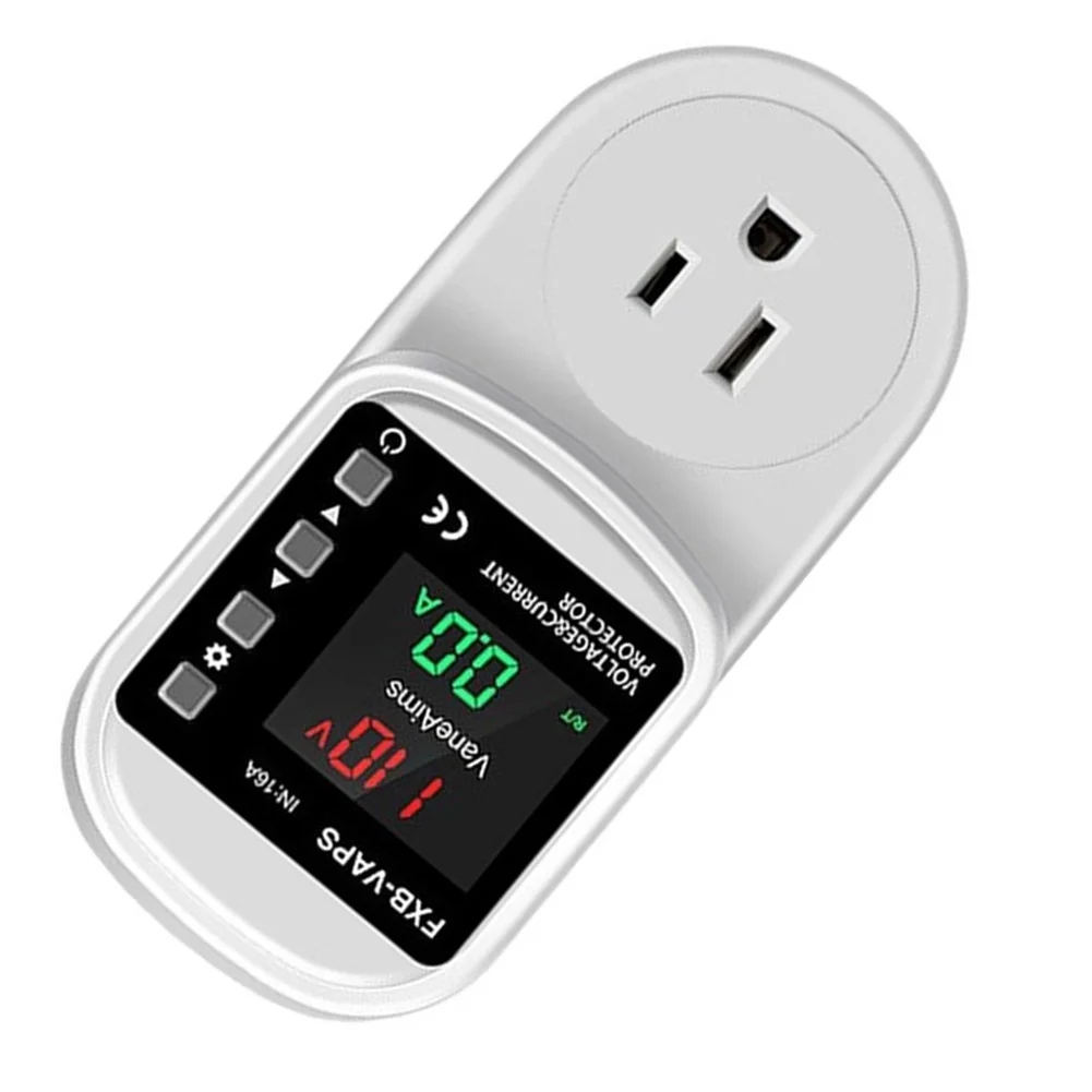 16A Adjustable Over Under Voltage Protector For 110V Appliances, Auto Power Cutoff & Safe Restoration Relay