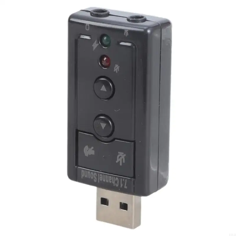 2025 새로운 외부 USB 사운드 카드 가상 7.1 채널 3D 오디오 어댑터 게임용 헤드셋 이어폰 교체 데스크탑 노트북