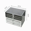 Silver Glass Jewelry Storage Box Luxury 3 Layers Large Capacity Jewelry Boxes Earrings Necklace Makeup Drawer Organizers Gifts 6