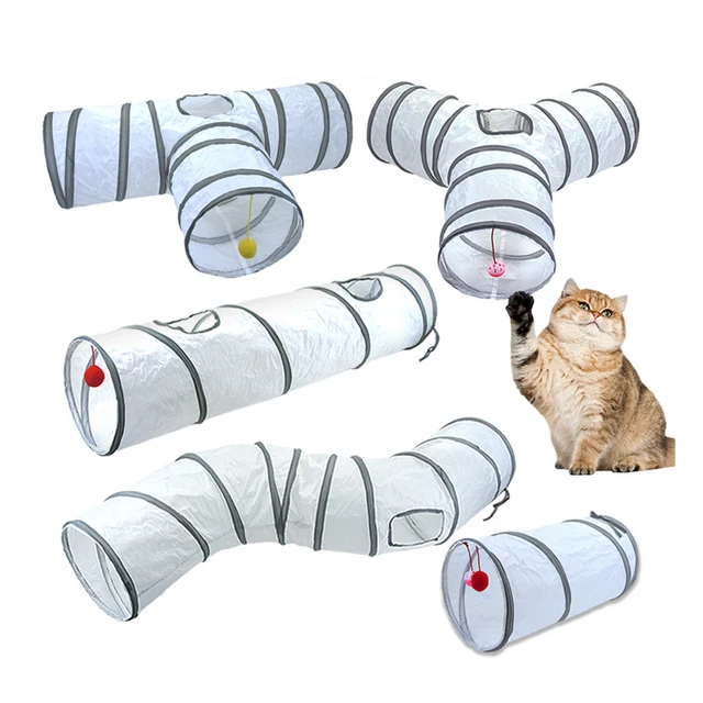 Cats Tunnel Foldable Pet Cat Toys Kitten Pet Training Interactive Fun Toy Tunnel Bored For Puppy Kitten Rabbit Play Tunnel Tube 6