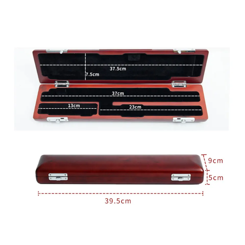 16穴フルート用の高度なフルートケース、ハードケース、16ホール