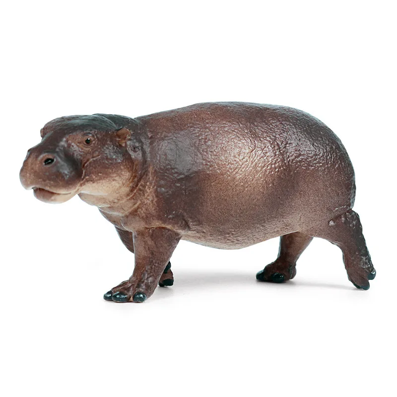 

Children's simulation solid animal model small rhinoceros hippo wild animal world suit toys