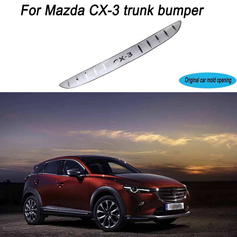 APEXRA Auto Rvs Achterbumper Protector, voor Mazda CX3 2016-2021