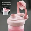 500ml/700ml Portable Protein Powder Shaker Bottle Leak Proof Sports Mixing Cup Water Bottle for Gym Fitness Training with Scale 3