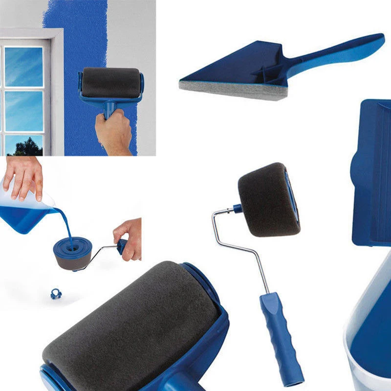 6-Piece Multifunctional Paint Roller Angle Brush Handle Tool Wall Paint Roll DIY Home Easy to Operate Brush paint brush paint roller wall brush rubber roller brush