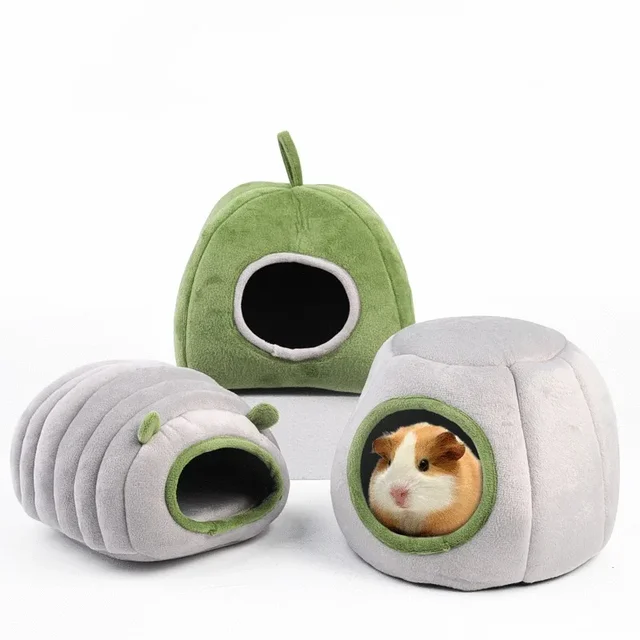 Pet House Hamster Bed Super Warm guinea pig Cage Accessories Cave Cozy Hideout for Hedgehog Bearded rabbit hedgehog pets items