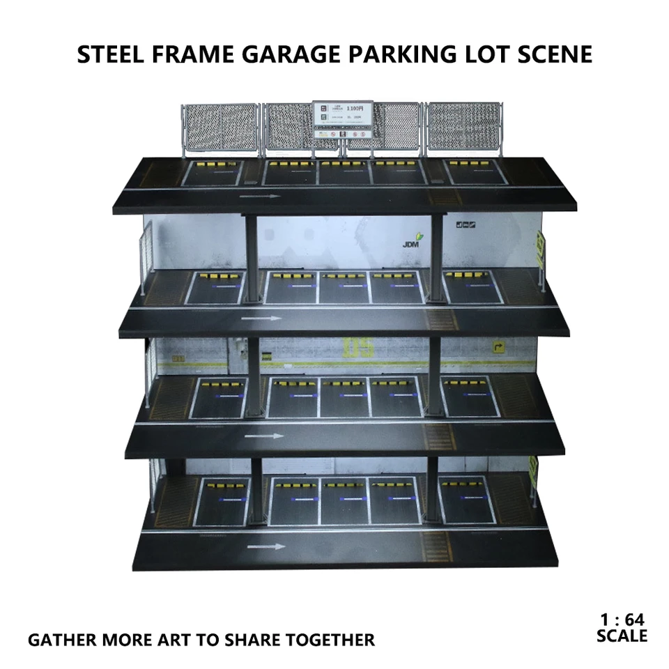 Third And Fourth Floors Parking Building Garage Storage 1:64