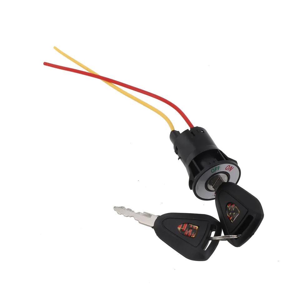 Antivol De Batterie Pour Vélo Électrique - Serrure D'Allumage Avec 2 Clés (Noir)