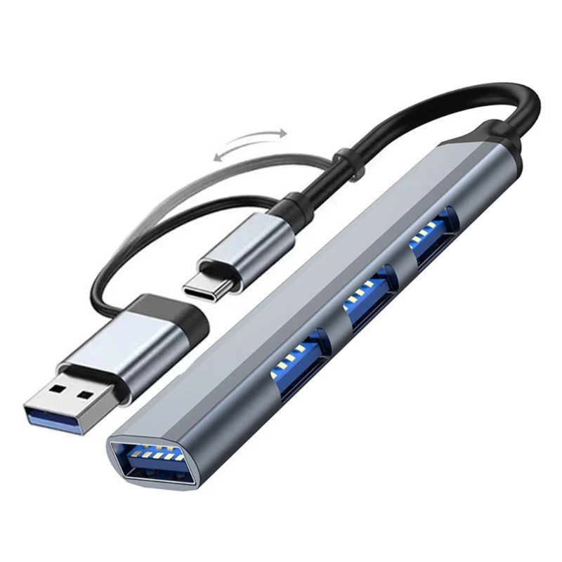 

Type-C Docking Station 4/7 in 1 USB Hub Adapter Portable 4/7 Ports USB Splitter 5Gbps High Speed Aluminum Alloy