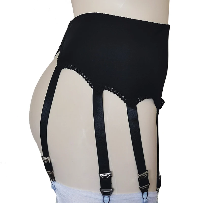 Reggicalze Donna A Vita Alta - 4 Cinghie, Reggicalze Retrò Con Fibbie In Metallo - Foto 3