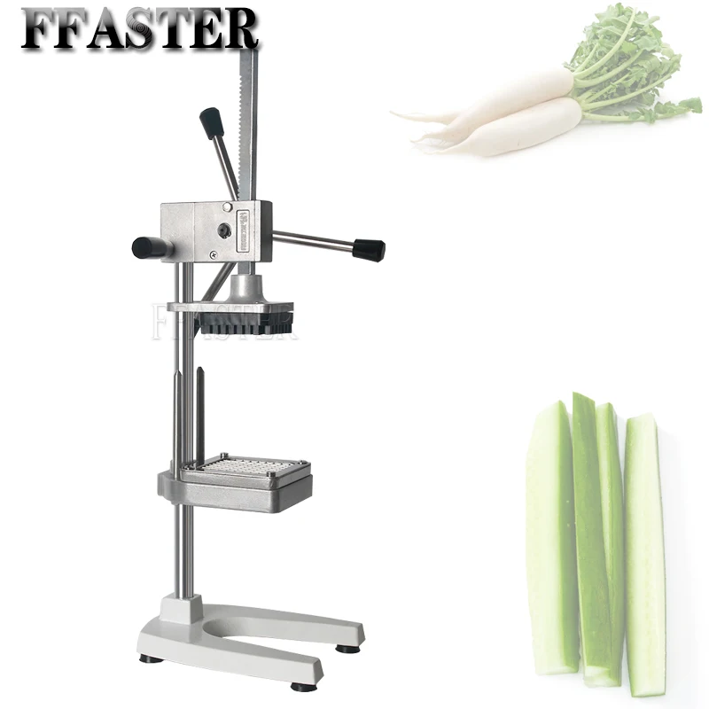 Vertical Manual French Fries Cutter Machine Potato Slicer Chip Cutter With 3 Blades Vegetable Fruit Kitchen Tools