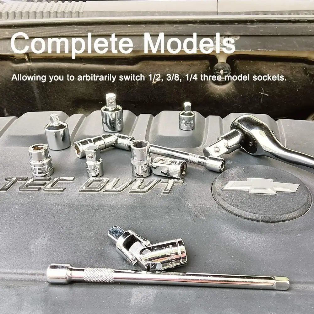 Ratchets Wrench Socket Adapter 1/2 1/4 3/8 Converter Transfer Sleeve Drive Spanner Connecting Head