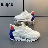 Designer Chunky Sneakers Men Running Shoes Fashion Casual Breathable Leather Mesh Increased Internal Thick Platform Shoes