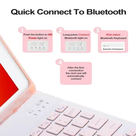Enhanced Protective Keyboard Case with Bluetooth and Magnetic Closure