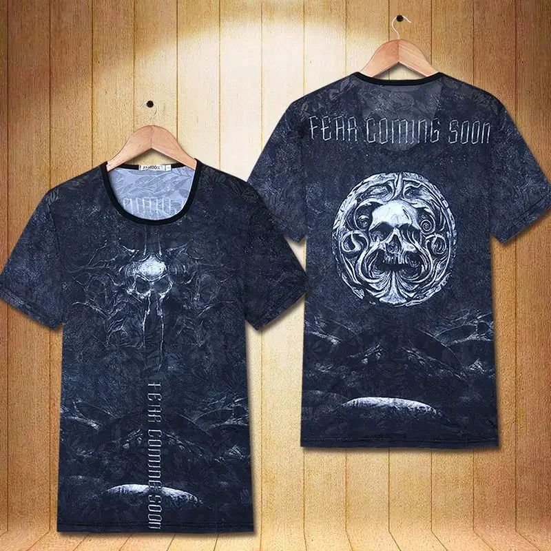thumbnail image 1 of Ropa de calle para hombre, camisetas, tops, músculos, gimnasio, motocicleta, camisetas ajustadas para hombre, venta al por mayor, moda suelta, música, 5xl, 1 of 5