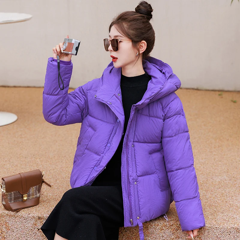 

Winter Jackets for Women 2023 Hooded Oversized Bubble Coat Cotton Padded Korean Fashion Windproof Outerwear Hot Sales