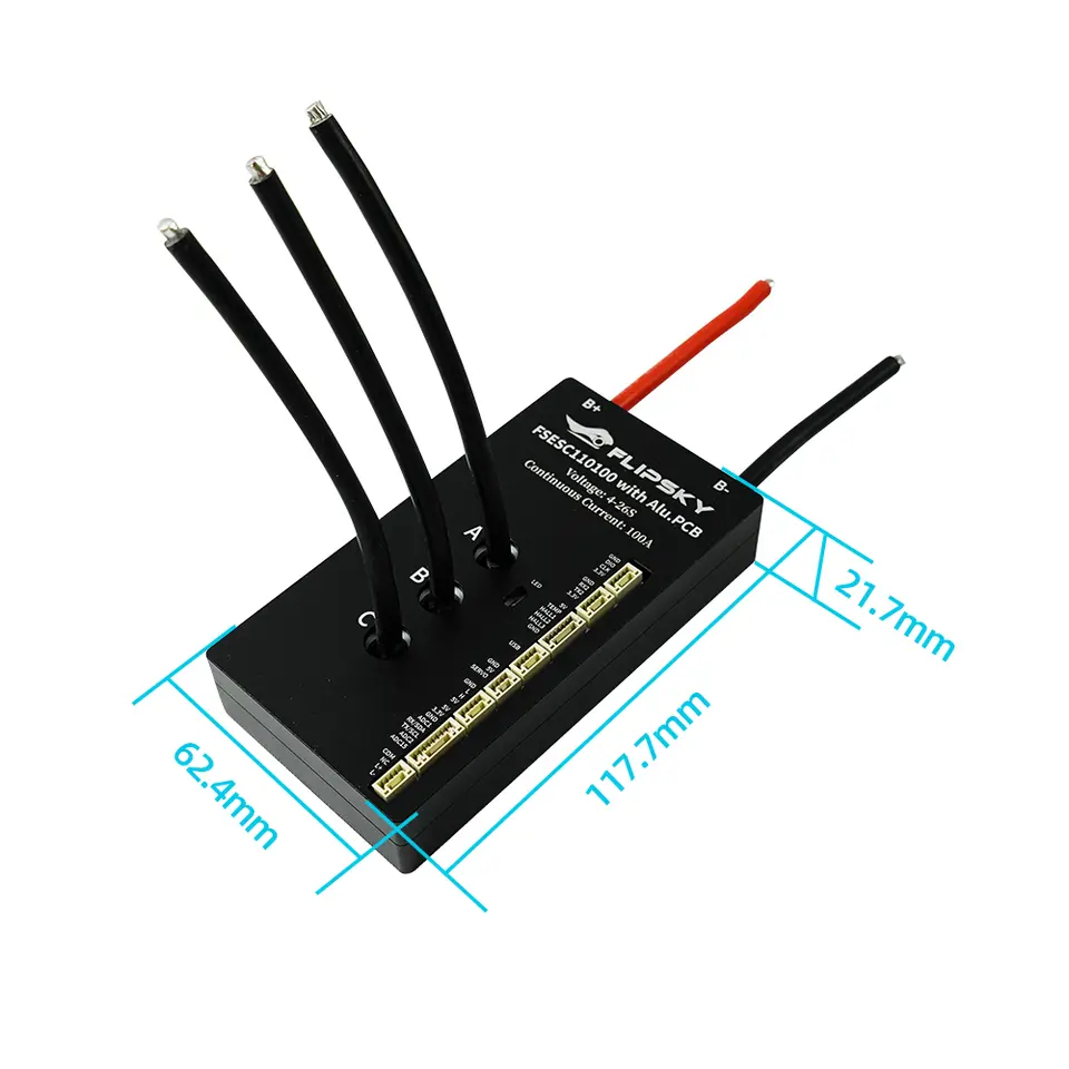 Flipsky FSESC 110100 High Voltage 110V With Aluminum PCB Based on VESC For Fighting Robot Surfboard AGV Robot image 5
