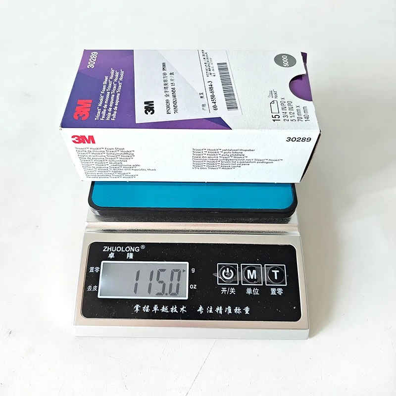 3M030289 사각 피라미드 스펀지 사포 70x140mm 자동차 도색 연마 및 광택 5000그릿 15개입